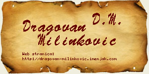 Dragovan Milinković vizit kartica